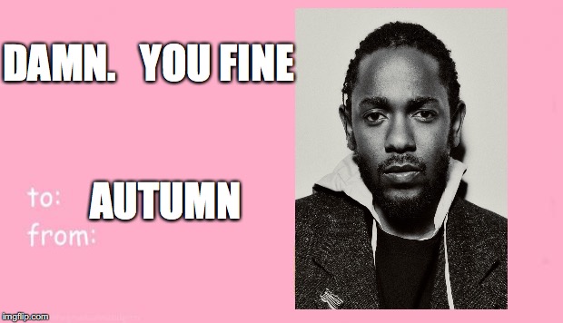 Valentines card  | DAMN.   YOU FINE; AUTUMN | image tagged in valentines card | made w/ Imgflip meme maker