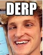 DERP | image tagged in jake paul | made w/ Imgflip meme maker