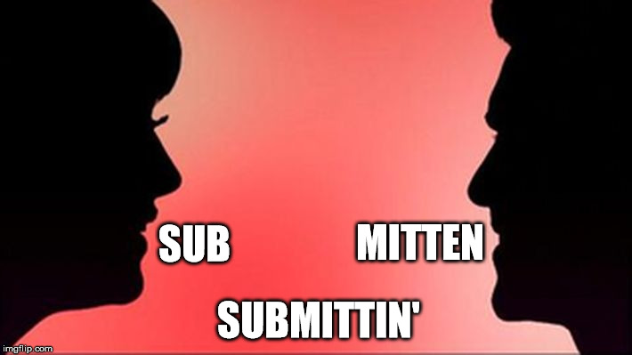 can't waste 'em | MITTEN; SUB; SUBMITTIN' | image tagged in wordses | made w/ Imgflip meme maker