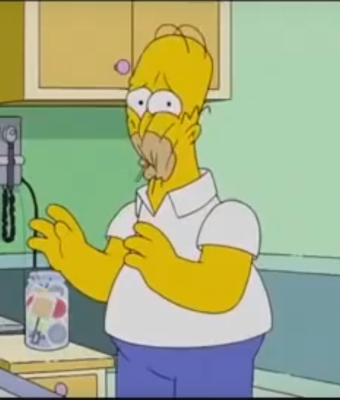 Homer Eating Sour Candy Blank Meme Template