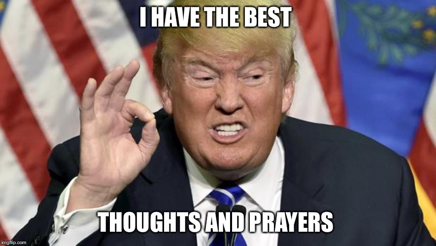 trump the best | I HAVE THE BEST; THOUGHTS AND PRAYERS | image tagged in trump the best | made w/ Imgflip meme maker