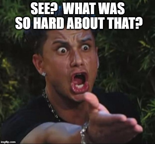 for crying out loud | SEE?  WHAT WAS SO HARD ABOUT THAT? | image tagged in for crying out loud | made w/ Imgflip meme maker