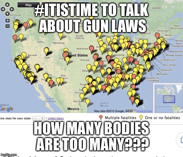 #ITISTIME TO TALK ABOUT GUN LAWS; HOW MANY BODIES ARE TOO MANY??? | image tagged in time | made w/ Imgflip meme maker