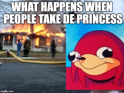 WHAT HAPPENS WHEN PEOPLE TAKE DE PRINCESS | image tagged in do you know da wae | made w/ Imgflip meme maker