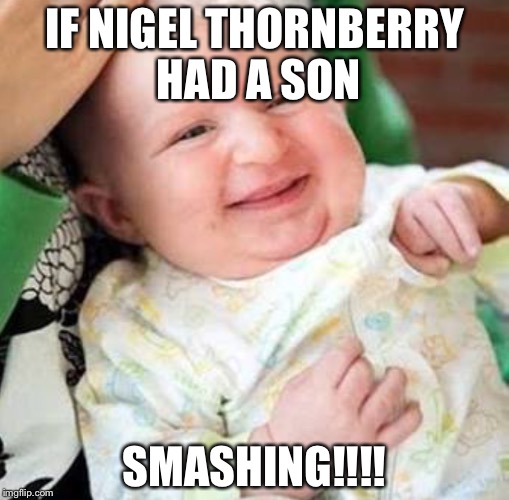 IF NIGEL THORNBERRY HAD A SON; SMASHING!!!! | image tagged in smashing | made w/ Imgflip meme maker