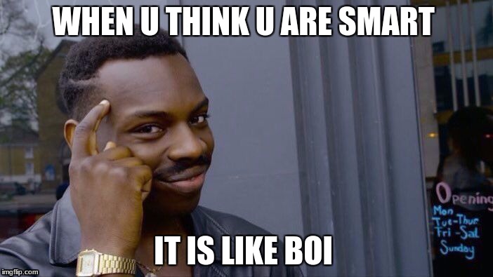 Roll Safe Think About It | WHEN U THINK U ARE SMART; IT IS LIKE BOI | image tagged in memes,roll safe think about it | made w/ Imgflip meme maker