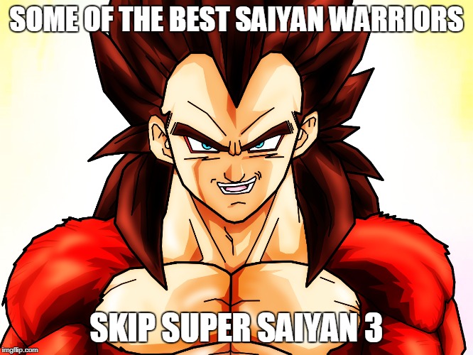 dragon ball z | SOME OF THE BEST SAIYAN WARRIORS; SKIP SUPER SAIYAN 3 | image tagged in dragon ball z | made w/ Imgflip meme maker