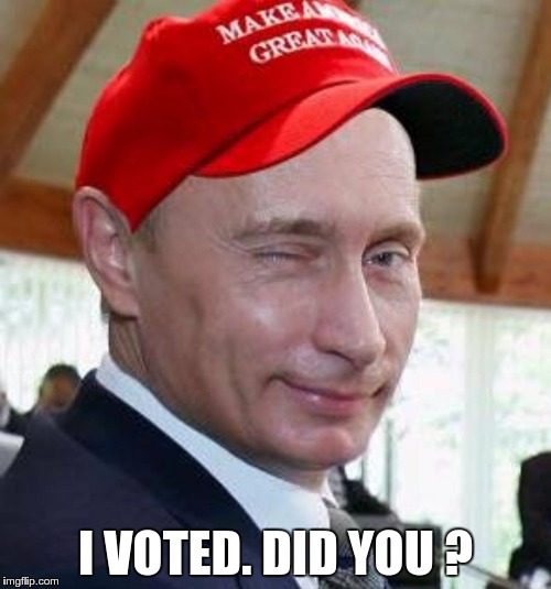 GOP Leader | I VOTED. DID YOU ? | image tagged in trump,putin,russia,gop,treason,traitors | made w/ Imgflip meme maker