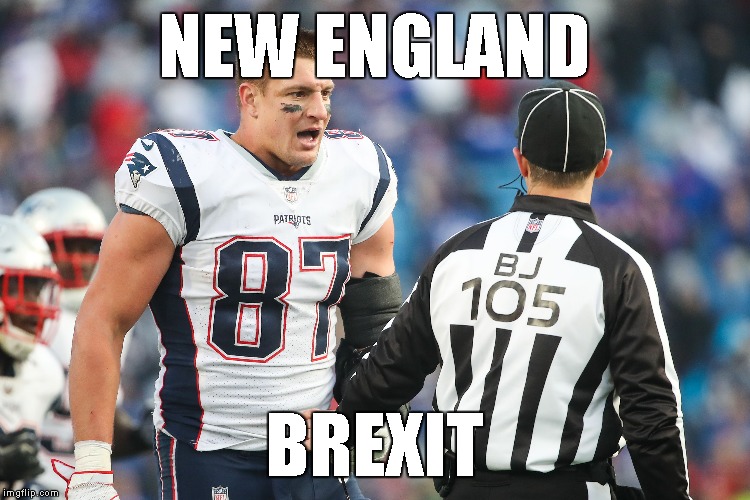 New England Patriots perform a BREXIT at the Super Bowl | NEW ENGLAND; BREXIT | image tagged in memes,brexit | made w/ Imgflip meme maker