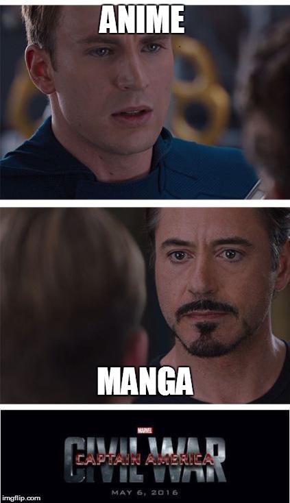 Marvel Civil War 1 | ANIME; MANGA | image tagged in memes,marvel civil war 1 | made w/ Imgflip meme maker