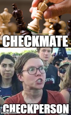 cHeCkPeRsOn | CHECKMATE; CHECKPERSON | image tagged in memes,chess,triggered feminist | made w/ Imgflip meme maker