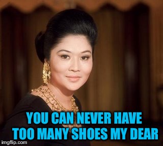 YOU CAN NEVER HAVE TOO MANY SHOES MY DEAR | made w/ Imgflip meme maker