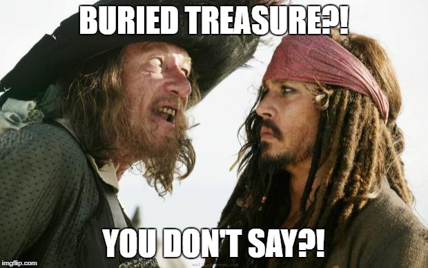 Pirates | BURIED TREASURE?! YOU DON'T SAY?! | image tagged in pirates | made w/ Imgflip meme maker