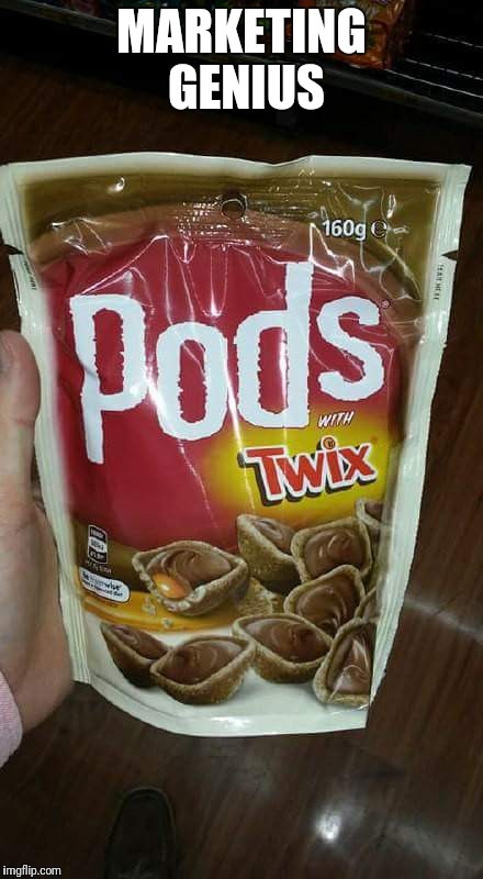Pods for all.  Now yummy too! | MARKETING GENIUS | image tagged in tide pods,tide pod challenge | made w/ Imgflip meme maker