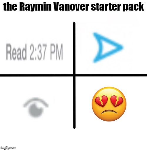 Blank Starter Pack | the Raymin Vanover starter pack | image tagged in memes,blank starter pack | made w/ Imgflip meme maker