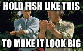 HOLD FISH LIKE THIS; TO MAKE IT LOOK BIG | made w/ Imgflip meme maker