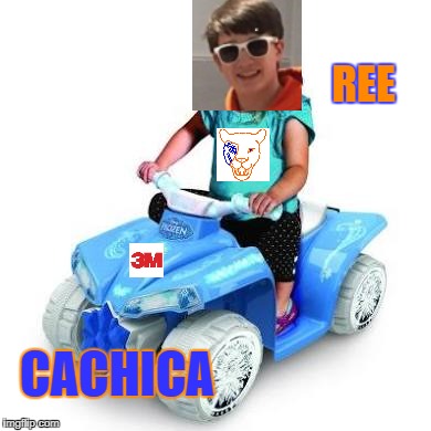 REEEE | REE; CACHICA | image tagged in not funny | made w/ Imgflip meme maker