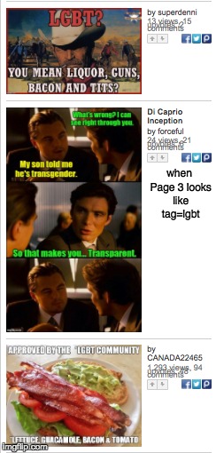 seriously... I was on page 3, and I saw this. | when Page 3 looks like tag=lgbt | image tagged in lgbt | made w/ Imgflip meme maker