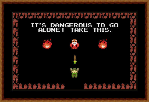 its dangerous to go alone take this Blank Meme Template