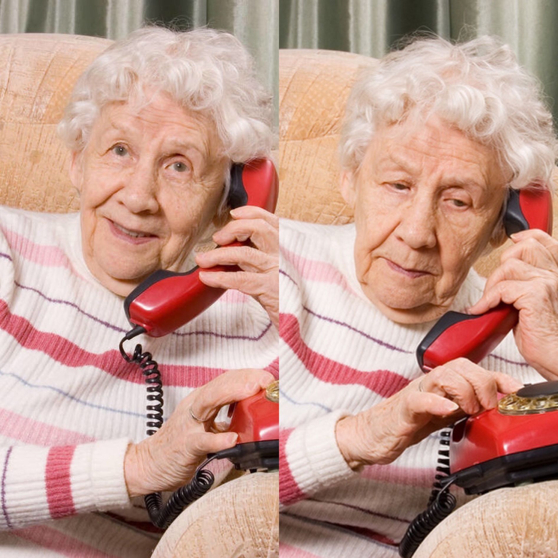 Grandma telephone Blank Meme Template