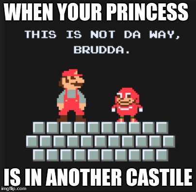 WHEN YOUR PRINCESS; IS IN ANOTHER CASTILE | image tagged in ugandan knuckles | made w/ Imgflip meme maker