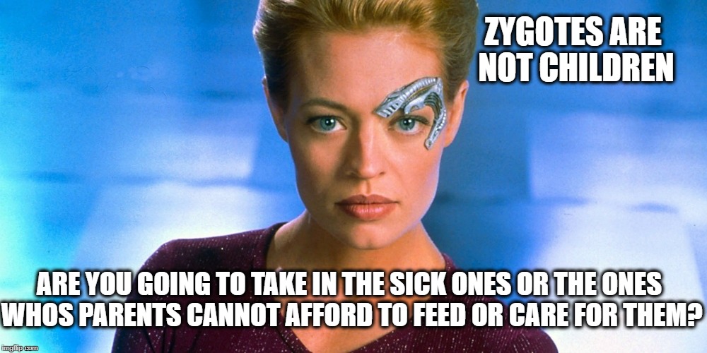 Seven | ZYGOTES ARE NOT CHILDREN ARE YOU GOING TO TAKE IN THE SICK ONES OR THE ONES WHOS PARENTS CANNOT AFFORD TO FEED OR CARE FOR THEM? | image tagged in seven | made w/ Imgflip meme maker