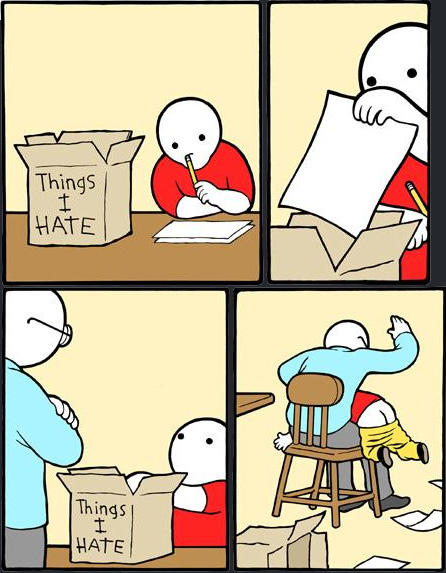 things i hate box meme Blank Meme Template