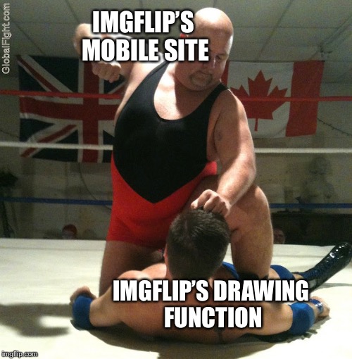 Beating Up | IMGFLIP’S MOBILE SITE IMGFLIP’S DRAWING FUNCTION | image tagged in beating up | made w/ Imgflip meme maker