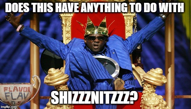 Flava yea | DOES THIS HAVE ANYTHING TO DO WITH SHIZZZNITZZZ? | image tagged in flava yea | made w/ Imgflip meme maker