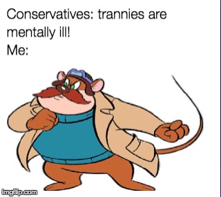 Conservatives: trannies are mentally ill!
Me: | made w/ Imgflip meme maker