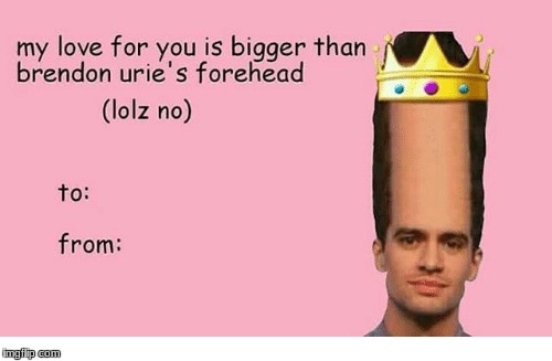 Happy Late Valentine's Day ;) <3 | image tagged in brendon urie | made w/ Imgflip meme maker