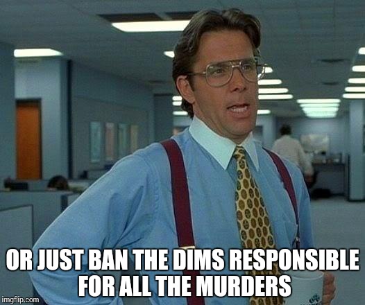 That Would Be Great Meme | OR JUST BAN THE DIMS RESPONSIBLE FOR ALL THE MURDERS | image tagged in memes,that would be great | made w/ Imgflip meme maker