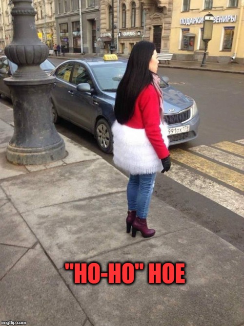 ho | "HO-HO" HOE | image tagged in hoes | made w/ Imgflip meme maker