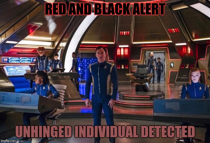 RED AND BLACK ALERT UNHINGED INDIVIDUAL DETECTED | made w/ Imgflip meme maker