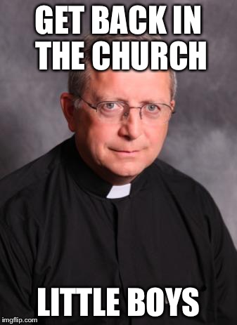 GET BACK IN THE CHURCH LITTLE BOYS | made w/ Imgflip meme maker