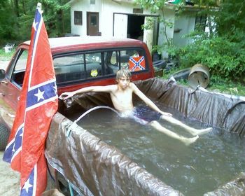 redneck meme truck pool Blank Meme Template