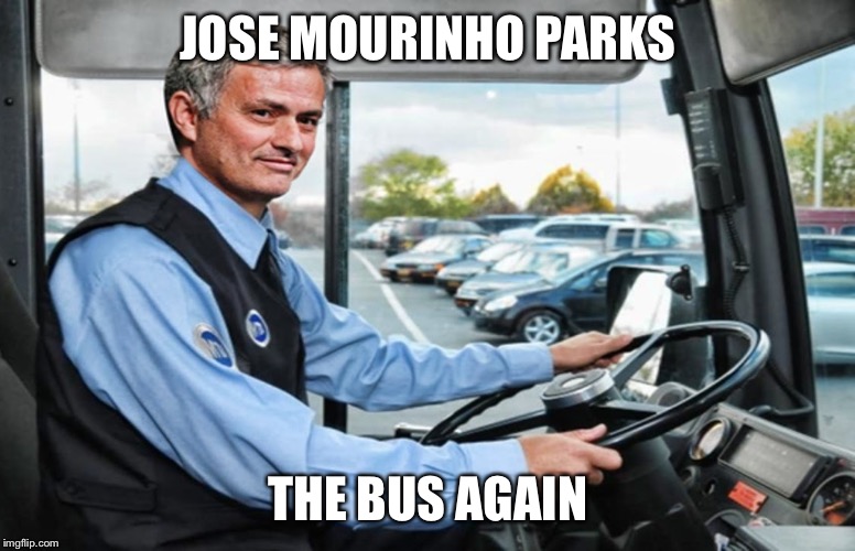 JOSE MOURINHO PARKS; THE BUS AGAIN | image tagged in jose mourinho | made w/ Imgflip meme maker