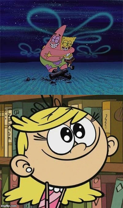 Lola Watches Spongebob And Patrick Hug Imgflip
