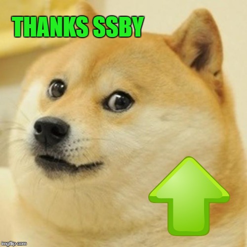 Doge Meme | THANKS SSBY | image tagged in memes,doge | made w/ Imgflip meme maker