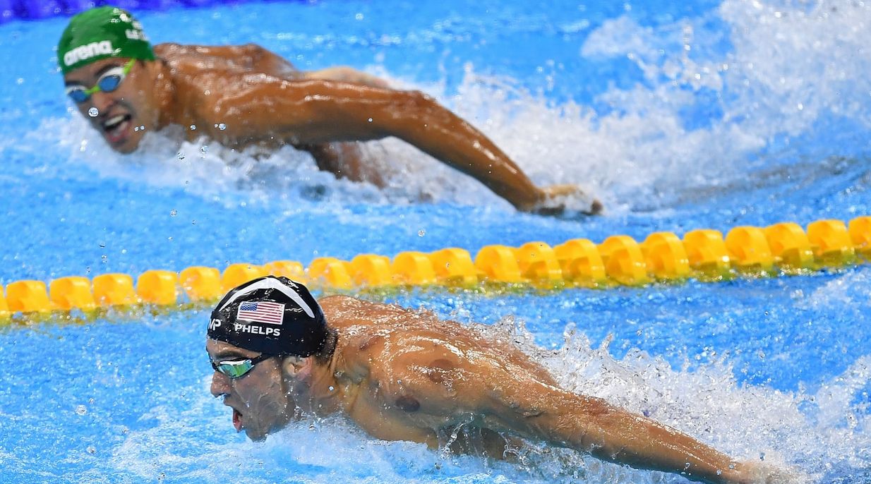 High Quality Olympic Swimmers Blank Meme Template