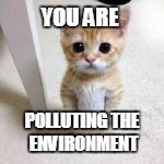 YOU ARE POLLUTING THE ENVIRONMENT | made w/ Imgflip meme maker