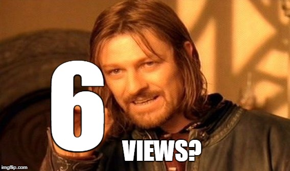 One Does Not Simply Meme | 6 VIEWS? | image tagged in memes,one does not simply | made w/ Imgflip meme maker