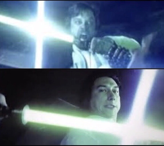 Luke v Ben Solo Blank Meme Template