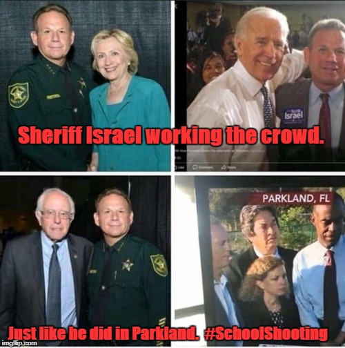 Sheriff Israel working the crowd