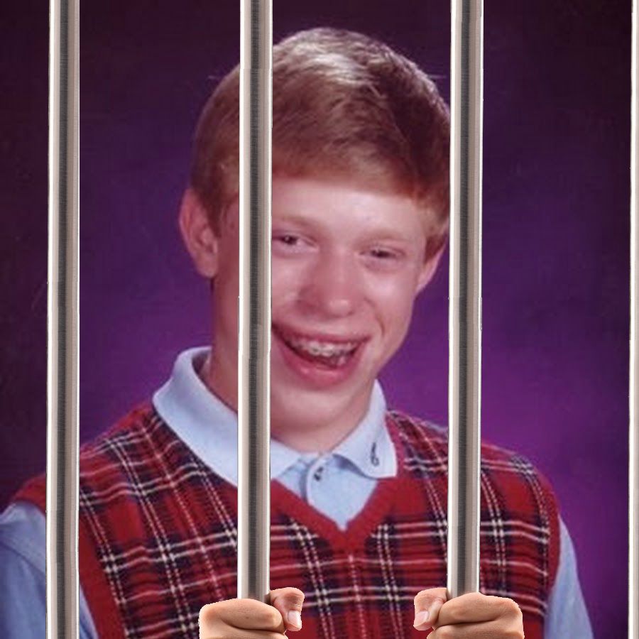 Bad Luck Brian Prison Blank Meme Template