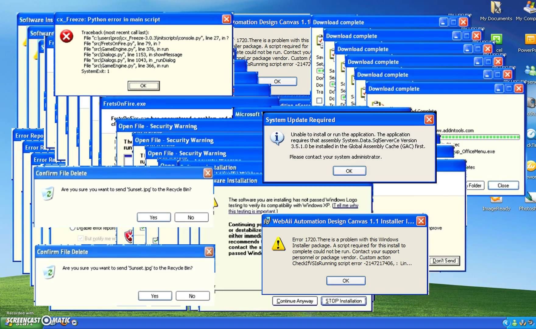Ошибка Windows XP
