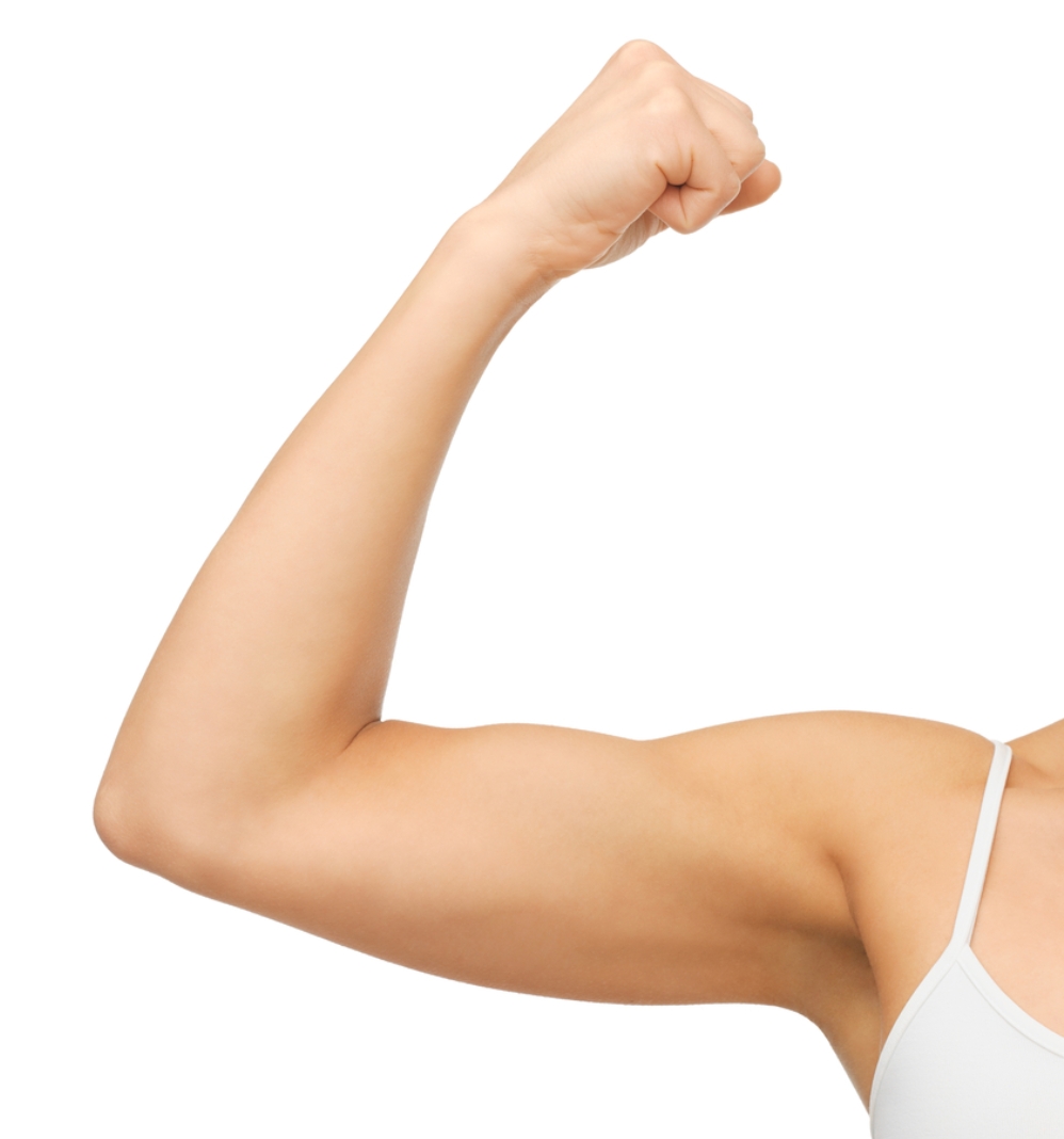 Women's arm flexing Blank Meme Template