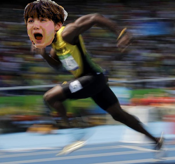 High Quality Yoongi Is The Next Usain Bolt Blank Meme Template