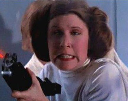 High Quality Leia’s Blaster Face Blank Meme Template