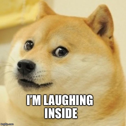 Doge Meme | I’M LAUGHING INSIDE | image tagged in memes,doge | made w/ Imgflip meme maker